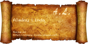 Almásy Linda névjegykártya